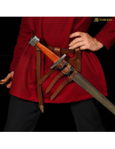 Tahalí médiéval en cuir pour épées main droite, couleur... 2