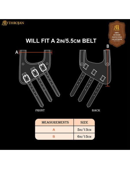 Tahalí médiéval en cuir pour épées...