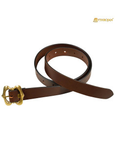 Ceinture médiévale renaissance en cuir, couleur marron