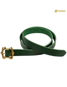 Ceinture médiévale Renaissance en cuir, couleur verte