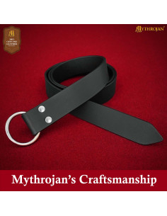 Ceinture viking avec boucle ronde, couleur noire 2