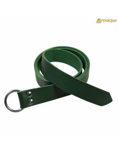Ceinture viking avec boucle ronde, couleur verte (101 cm.)