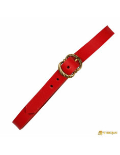 Tahalí médiéval en cuir pour tasses, couleur rouge