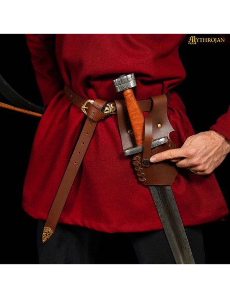 Tahalí médiéval en cuir pour...