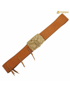 Ceinture viking vintage boucle en laiton corbeau d'Odin
