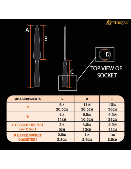 Pointe de lance viking en fer,...