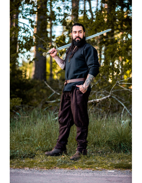 Pantalon viking en laine marron