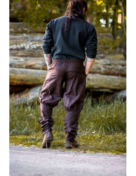 Pantalon viking en laine marron