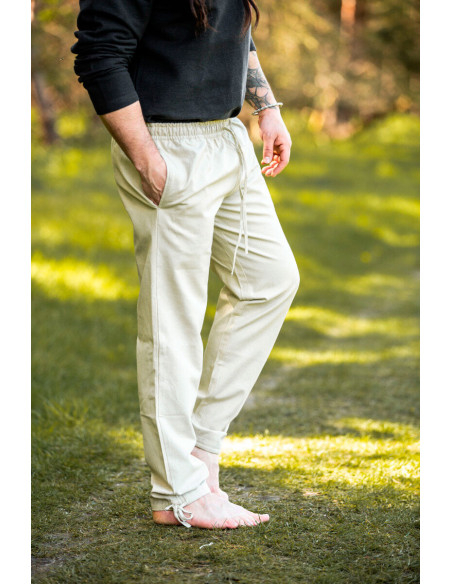 Pantalon médiéval Arvo, couleur chanvre