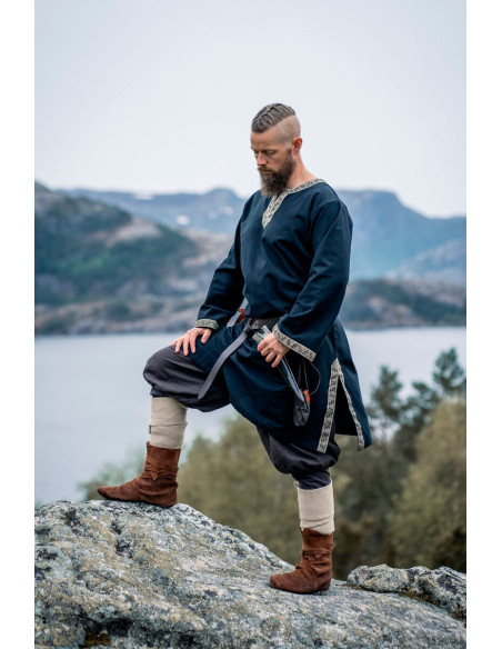 Tunique médiévale Halvor, couleur noire