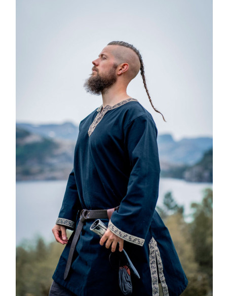 Tunique médiévale Halvor, couleur noire