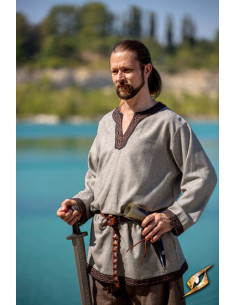 Tunique médiévale homme modèle Fimbul, couleur gris