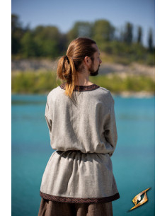Tunique médiévale homme modèle Fimbul, couleur gris 2