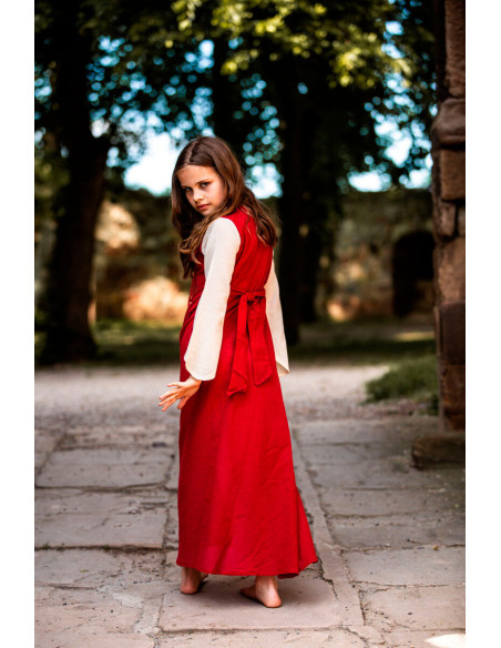 Robe médiévale bicolore pour filles,...