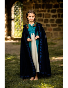 Cape en laine pour enfant, avec broderie à la main