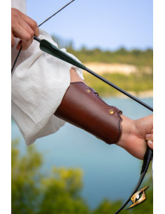 Bracelet médiéval pour archer en cuir, plusieurs couleurs