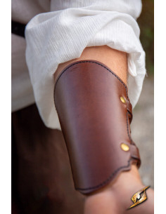 Bracelet médiéval pour archer en cuir, plusieurs couleurs 2