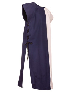 Tabard médiéval modèle Gilbert, couleur bleu-crème 2