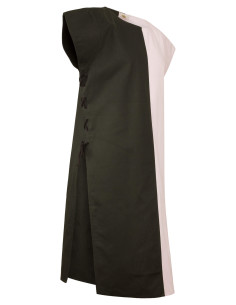 Tabard médiéval modèle Gilbert, couleur vert-crème 2