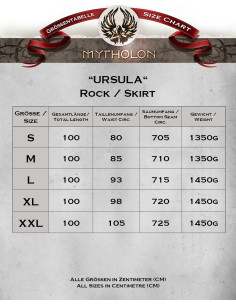 Jupe médiévale en coton modèle Ursula, couleur rouge 2