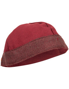 Bonnet médiéval en coton modèle Gilli, couleur bordeaux 2