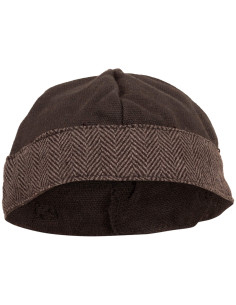 Chapeau médiéval en coton modèle Gilli, couleur marron foncé