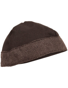 Chapeau médiéval en coton modèle Gilli, couleur marron foncé 2