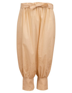 Pantalons médiévaux en coton modèle Offnir, couleur crème