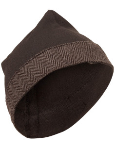 Gorro médiéval en coton modèle Toki, couleur marron foncé 2
