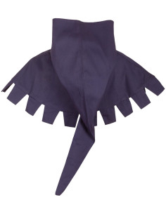Gugel médiéval en toile modèle Thilo, couleur bleue 2