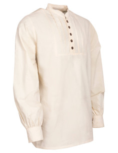 Chemise médiévale en coton modèle Lucious, couleur naturelle 2