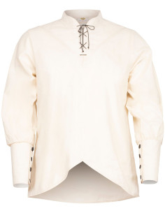 Chemise médiévale homme modèle Arantir, couleur naturelle 2