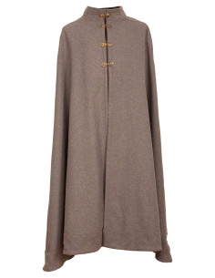 Cape médiévale en laine modèle Ceres, couleur grise 2