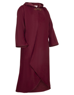 Manteau médiéval en laine modèle Faelyn, couleur rouge