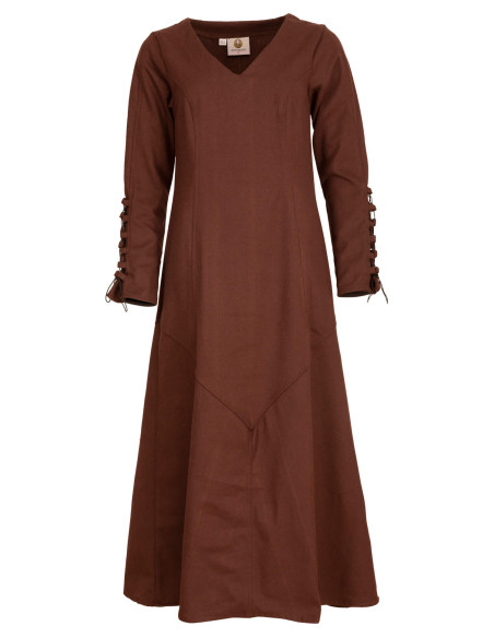 Tunique médiévale longue en coton...