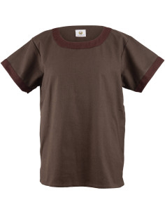 Tunique médiévale en coton modèle Holgar, couleur marron