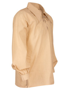Camisa médiévale en coton modèle Sawyer, couleur blanc... 2
