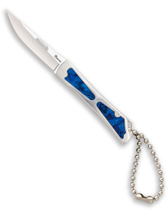Couteau de poche marque Albainox manche en acier bleu...