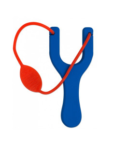 Tir à l'arc Tole 10 en bois bleu avec caoutchouc rouge