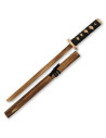 Wakizashi en bois marque Tole10, fourreau en bois