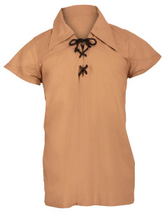 Chemise médiévale en coton à manches courtes modèle Sawyer
