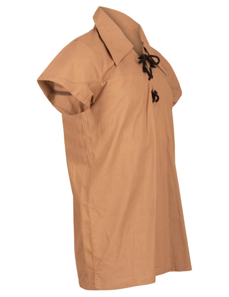 Chemise médiévale en coton à manches...