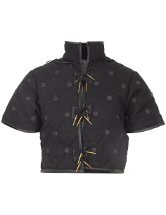 Gambison médiéval en coton modèle Kovira, couleur noire