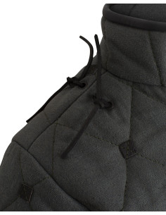 Gambison médiéval en coton modèle Kovira, couleur noire 2