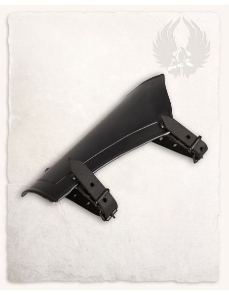 Brassards médiévaux en acier noirci...