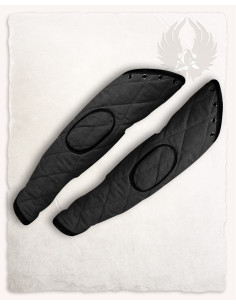 Manches pour gambison médiéval modèle Arthur, couleur noire