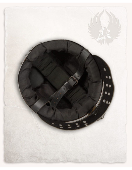 Casque médiéval en acier poli modèle...