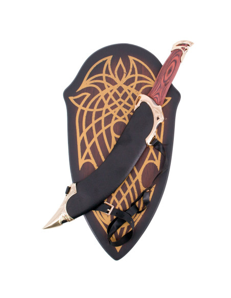 Couteau elfe avec étui et support