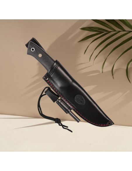 Couteau Muela Viking micarta avec silex