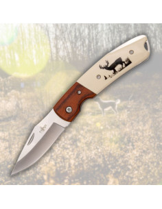 Couteau marque Third avec manche décoré Chevreuil (19,2 cm)